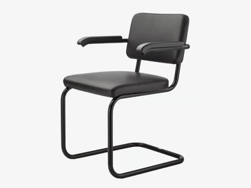 S 64 PV - Cantilever upholstered chair with armrests by Thonet - view 3