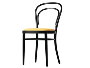 214 P - Upholstered solid wood chair by Thonet - view 2