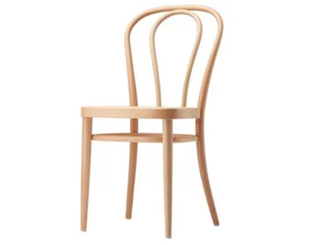 218 M - Solid wood chair with with moulded plywood seat by Thonet - view 2