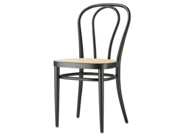218 - Solid wood chair with cane seat by Thonet - view 2