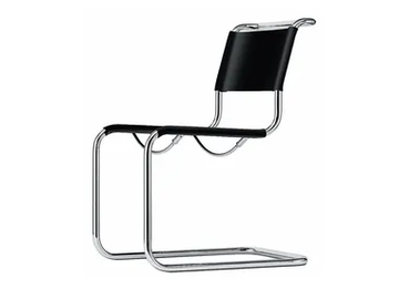 S 33 - Cantilever tanned leather chair by Thonet - view 2