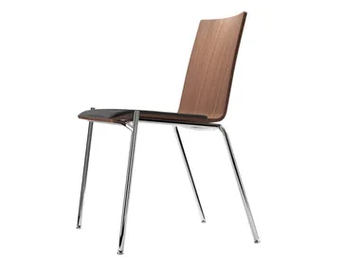 S 162 SP - Stackable plywood chair with integrated cushion by Thonet - view 2