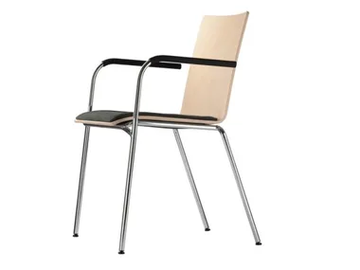 S 162 SPF - Stackable plywood chair with armrests by Thonet - view 2