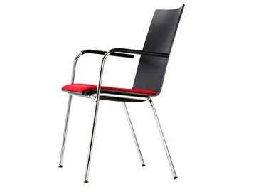 S 164 SPF - Stackable plywood chair with armrests by Thonet - view 2