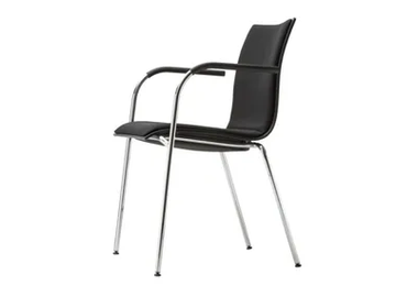 S 166 PF - Stackable upholstered chair with armrests by Thonet - view 2