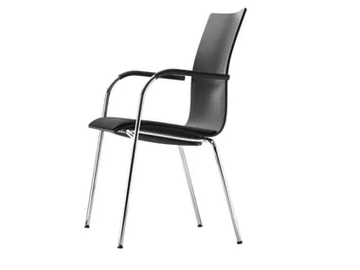 S 168 SPF - Stackable plywood chair with armrests by Thonet - view 2