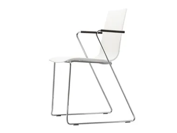 S 180 FST - Sled base chair with armrests by Thonet - view 2