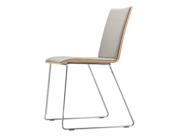 S 182 PST - Sled base upholstered chair by Thonet - view 2
