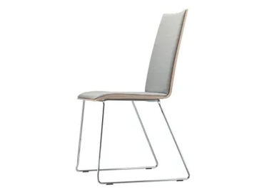 S 184 PST - Sled base upholstered chair by Thonet - view 2
