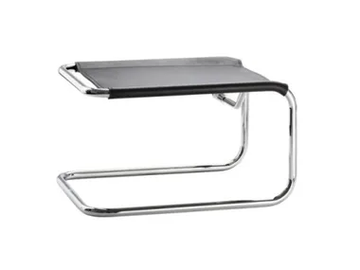 S 35 LH - Tanned leather footstool by Thonet - view 2
