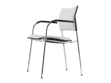 S 360 PFST - Stackable upholstered chair with armrests by Thonet - view 2