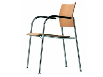S 361 F - Stackable chair with armrests by Thonet - view 2