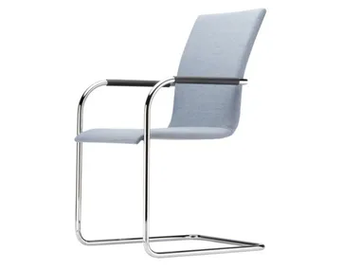 S 56 PF - Cantilever upholstered chair with armrests by Thonet - view 2