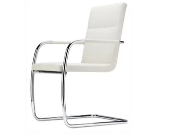 S 61 V - Cantilever upholstered chair with armrests by Thonet - view 2