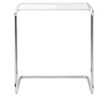 B 97 - Stackable glass and steel side table by Thonet - view 3