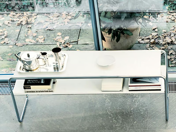 B 20 A/1 - B 20 B/1 - Rectangular coffee table with integrated magazine rack by Thonet - view 3