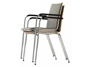 S 160 - Stackable plastic chair by Thonet - view 3