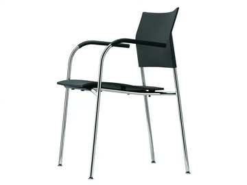 S 360 F - Stackable polypropylene chair with armrests by Thonet - view 2