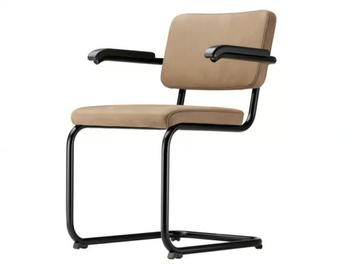 S 64 PV - Cantilever upholstered chair with armrests by Thonet - view 2