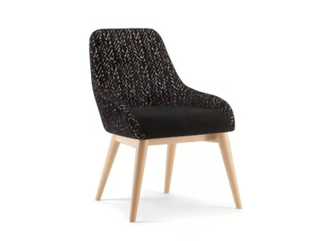 JO - Upholstered fabric chair with integrated cushion by Tirolo - view 3