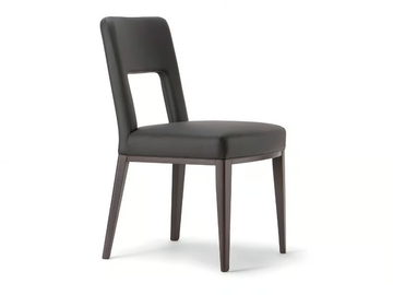MONTREAL - Upholstered leather chair open back by Tirolo - view 3