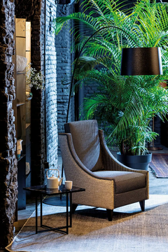 VICTORIA - Fabric armchair with armrests high-back by Tirolo - view 3