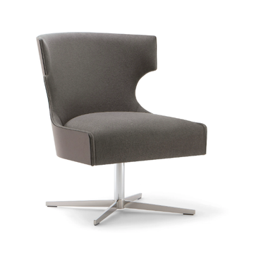 XIE - With 4-spoke base fabric easy chair by Tirolo - view 3