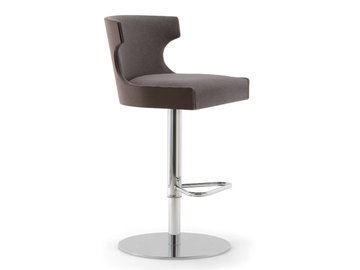 XIE - Fabric stool with footrest with back by Tirolo - view 3