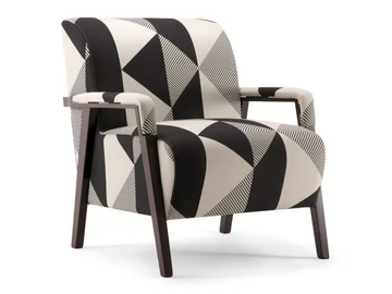 CARTER - Fabric armchair with armrests by Tirolo - view 2