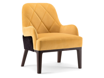 GILL - Tufted fabric armchair with armrests by Tirolo - view 3