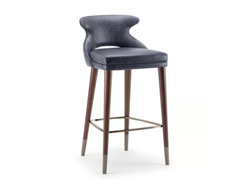 WINGS - Upholstered stool with back by Tirolo - view 2