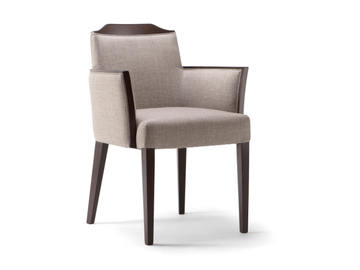 BOSTON - Upholstered fabric chair with armrests by Tirolo - view 2