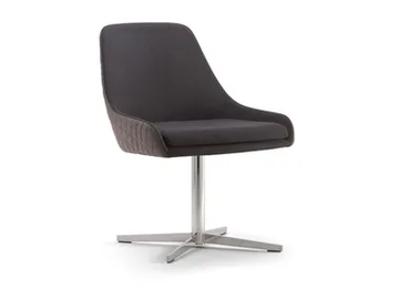 JO - Upholstered with 4-spoke base fabric chair by Tirolo - view 2