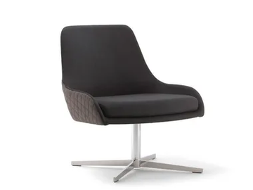 JO - With 4-spoke base fabric easy chair by Tirolo - view 2