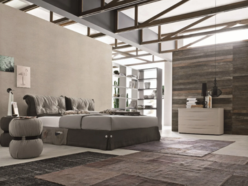AMAMI - Upholstered fabric double bed by Tomasella - view 3