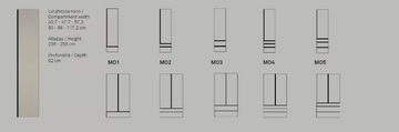 MODULA - Sectional wardrobe with drawers by Tomasella - view 3