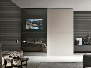 VISION - Sectional wardrobe with sliding doors with built-in TV by Tomasella - view 3