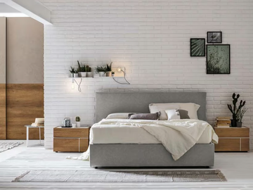 ZENO - Upholstered leather double bed by Tomasella - view 2
