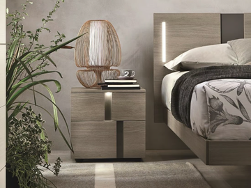 ATHENA - Rectangular ash bedside table with drawers by Tomasella - view 2