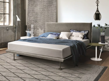 BRAVO - Upholstered fabric double bed by Tomasella - view 2