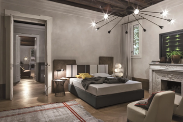 DIAGONAL - Storage bed with upholstered headboard by Tomasella - view 3