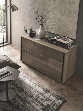 KROSS - Oak chest of drawers with integrated handles by Tomasella - view 3