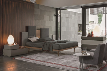 SKYLINE - Wooden double bed with high headboard by Tomasella - view 3