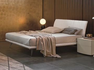 STROPICCIO - Upholstered fabric double bed by Tomasella - view 2