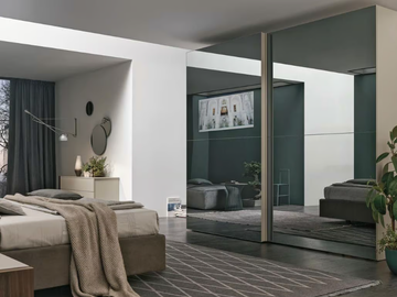 VISION - Sectional wardrobe with sliding doors with built-in TV by Tomasella - view 2