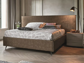 ZENO XL - Upholstered leather double bed by Tomasella - view 2