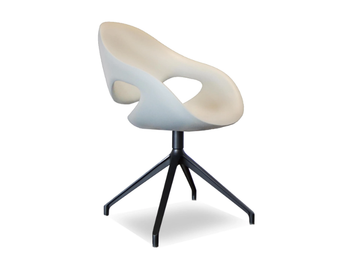 Moon - Integral polyurethane foam chair with conical metal base by Tonon - view 2