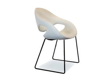 Moon - Integral polyurethane foam chair with metal sled base by Tonon - view 2