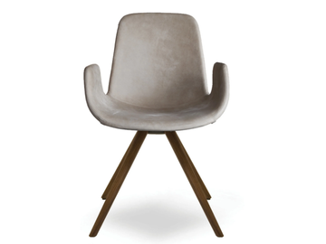 STEP UPHOLSTERED - Upholstered chair with wooden legs by Tonon - view 3
