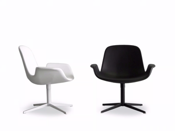 STEP - Swivel upholstered leather easy chair by Tonon - view 3